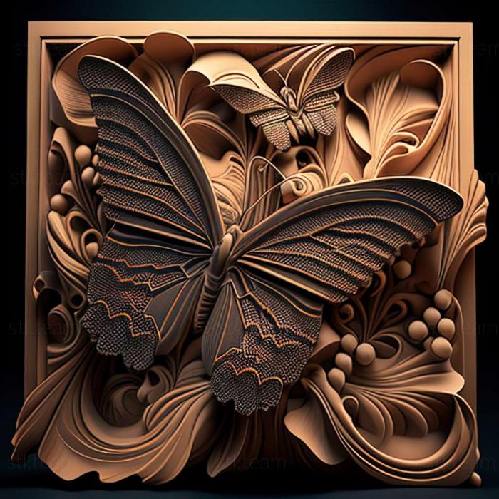 3D model Papilio arcturus (STL)